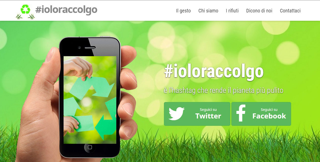 Nuova homepage sito #ioloraccolgo